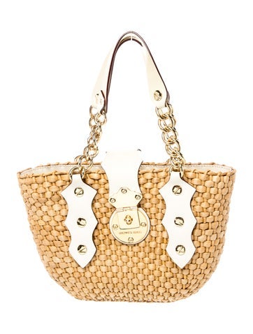 Straw Top Handle Bag