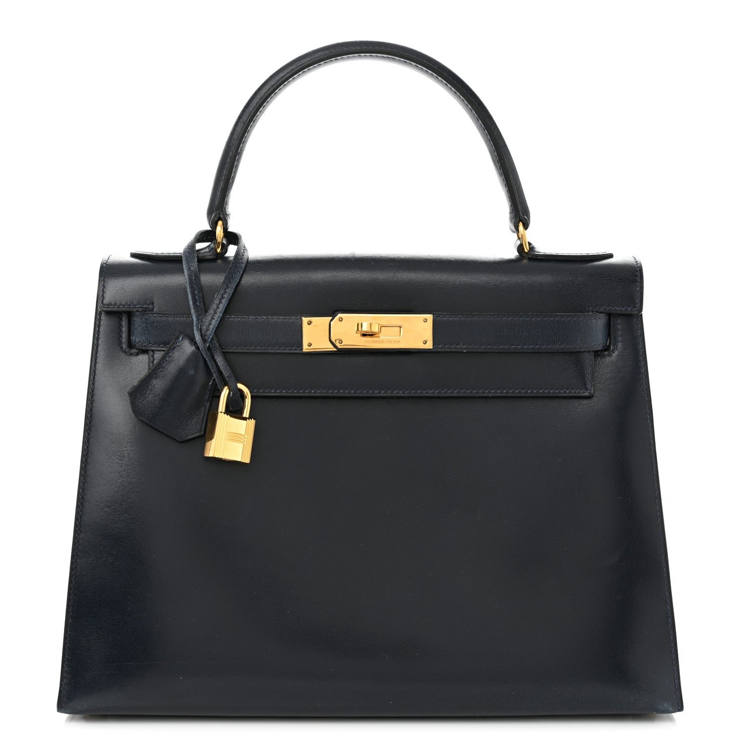 Hermes Box Kelly Sellier 28 Bleu Marine