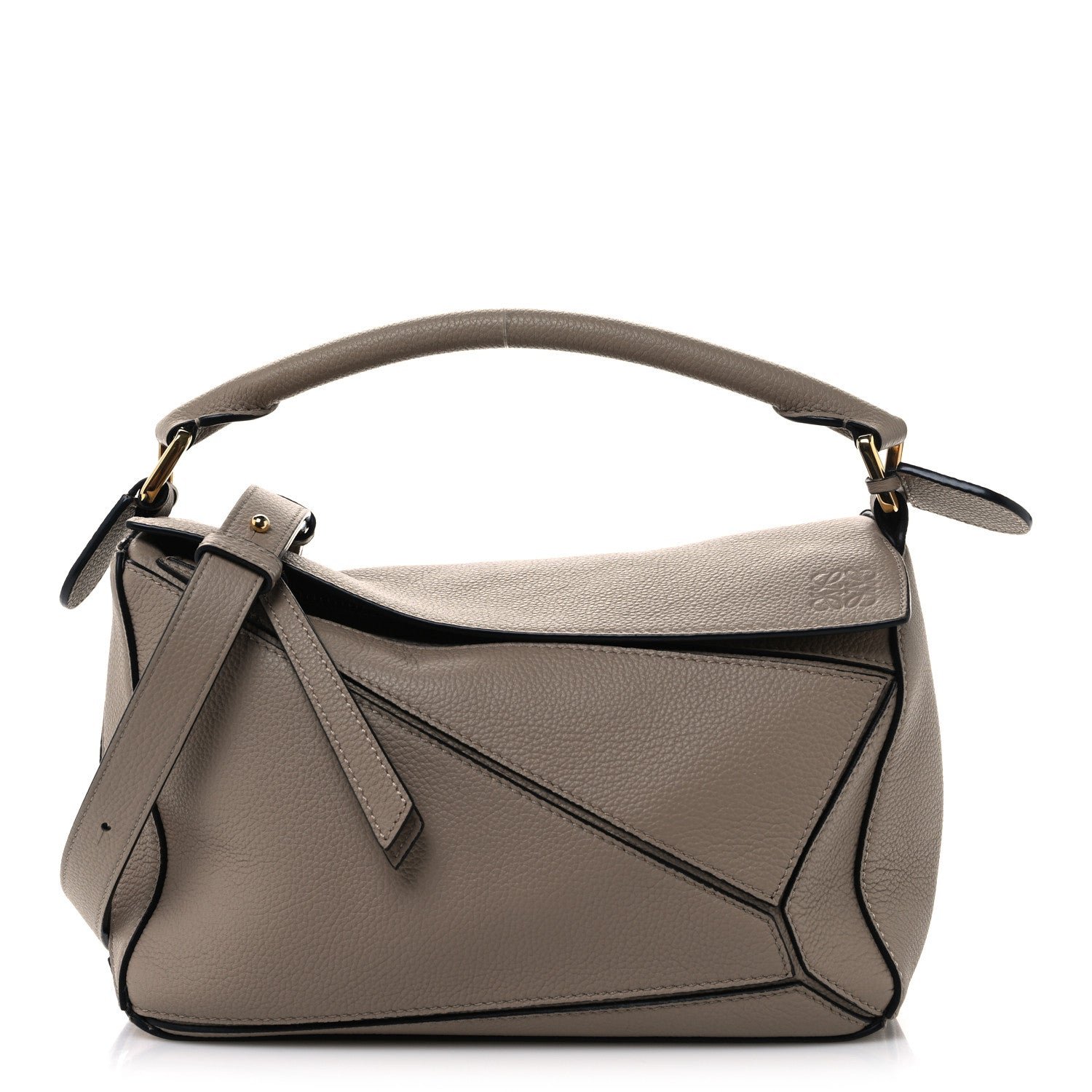 Loewe Grained Calfskin Small Puzzle Bag Sand