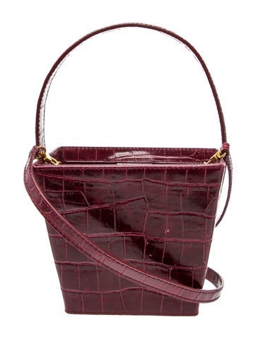 Staud Embossed Leather Bucket Bag