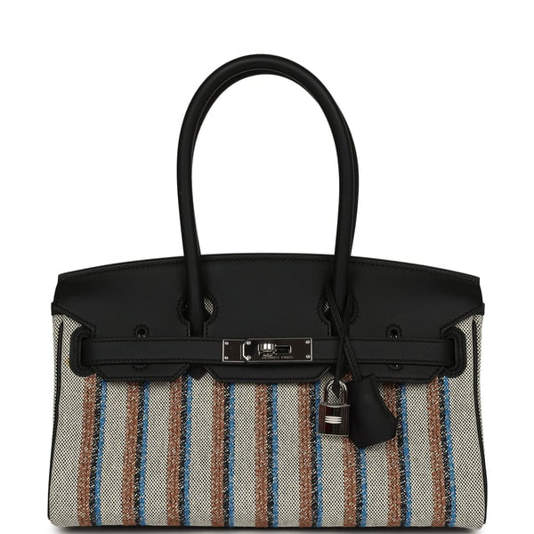 Hermes Pre-owned Hermes Shoulder Birkin Light 29 Multicolor Toile and Black Swift Palladium Hardware