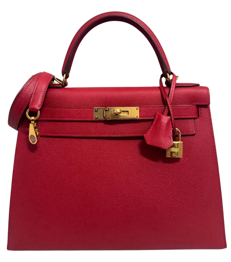 Hermes Rouge Casaque Epsom Sellier Kelly 28 Gold Hardware, 2016