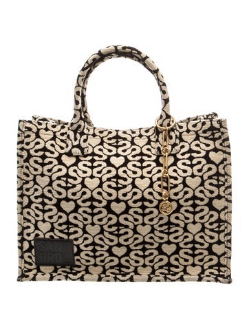Sandro Canvas Top Handle Bag