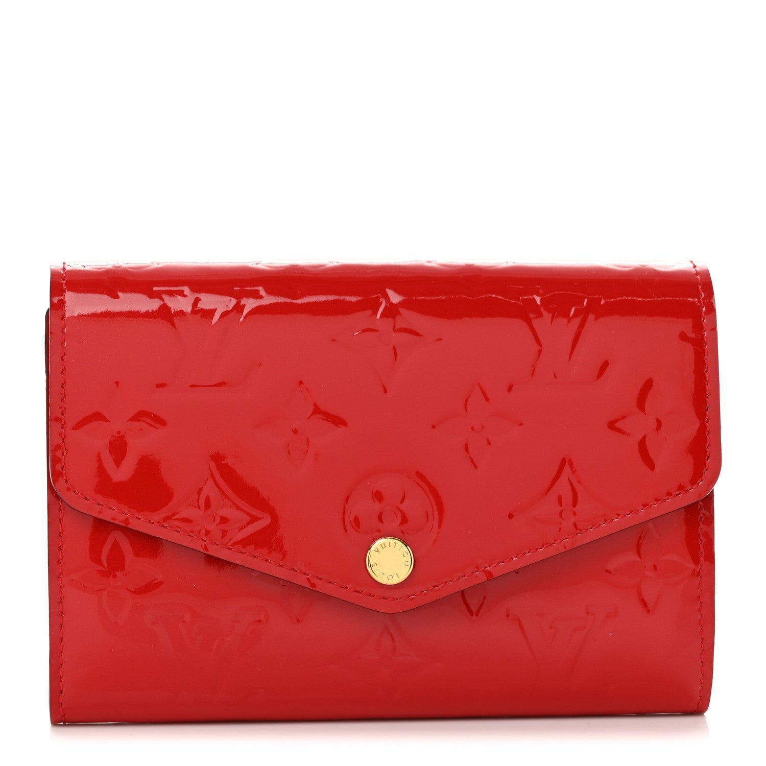 Louis Vuitton Vernis Sarah Compact Wallet Cherry