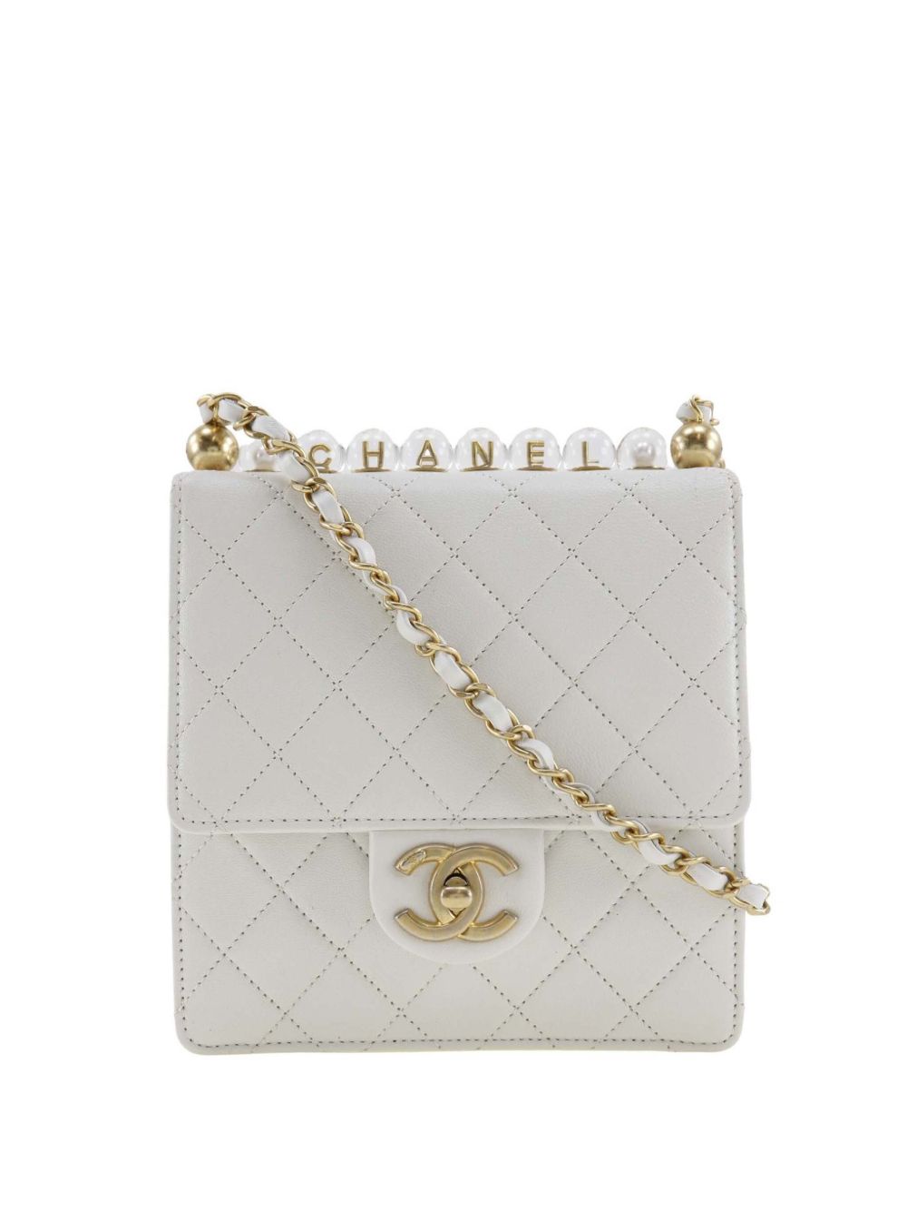 2020 Small Quilted Lambskin Chic Pearls Flap crossbody bag