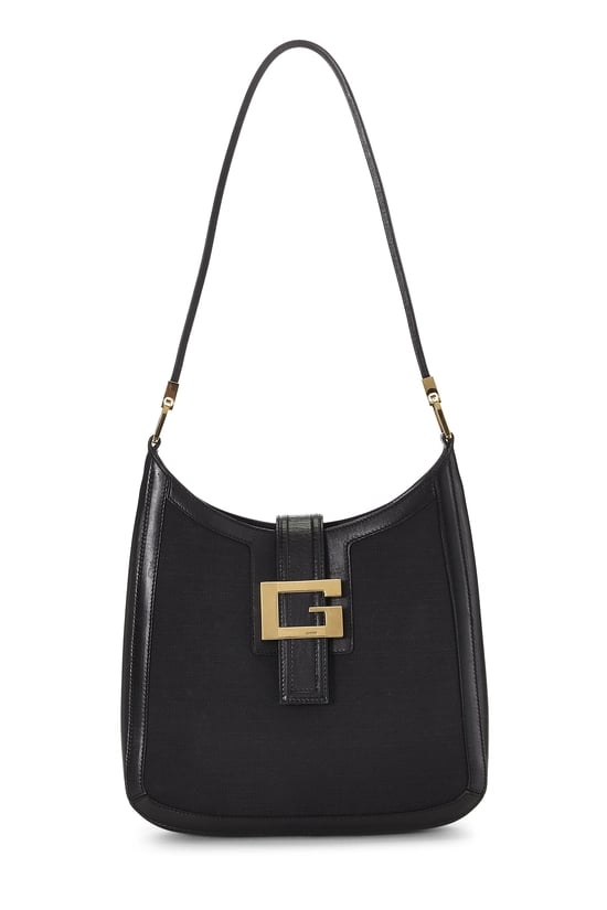 Black Canvas Shoulder Bag Small