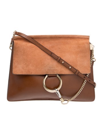 Leather Chloe Suede Calfskin Faye Shoulder Bag Medium