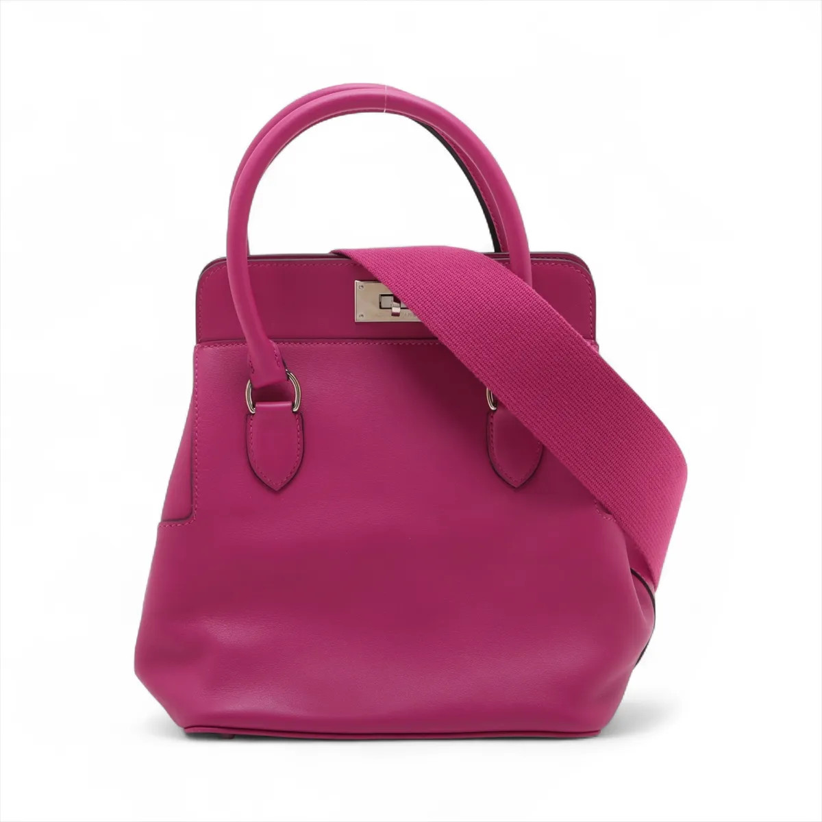 Hermès Toolbox 20 Veau Swift Rose Purple Silver Metal Fittings