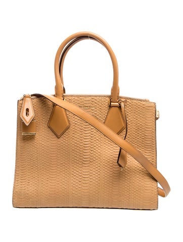Snakeskin Top Handle Bag