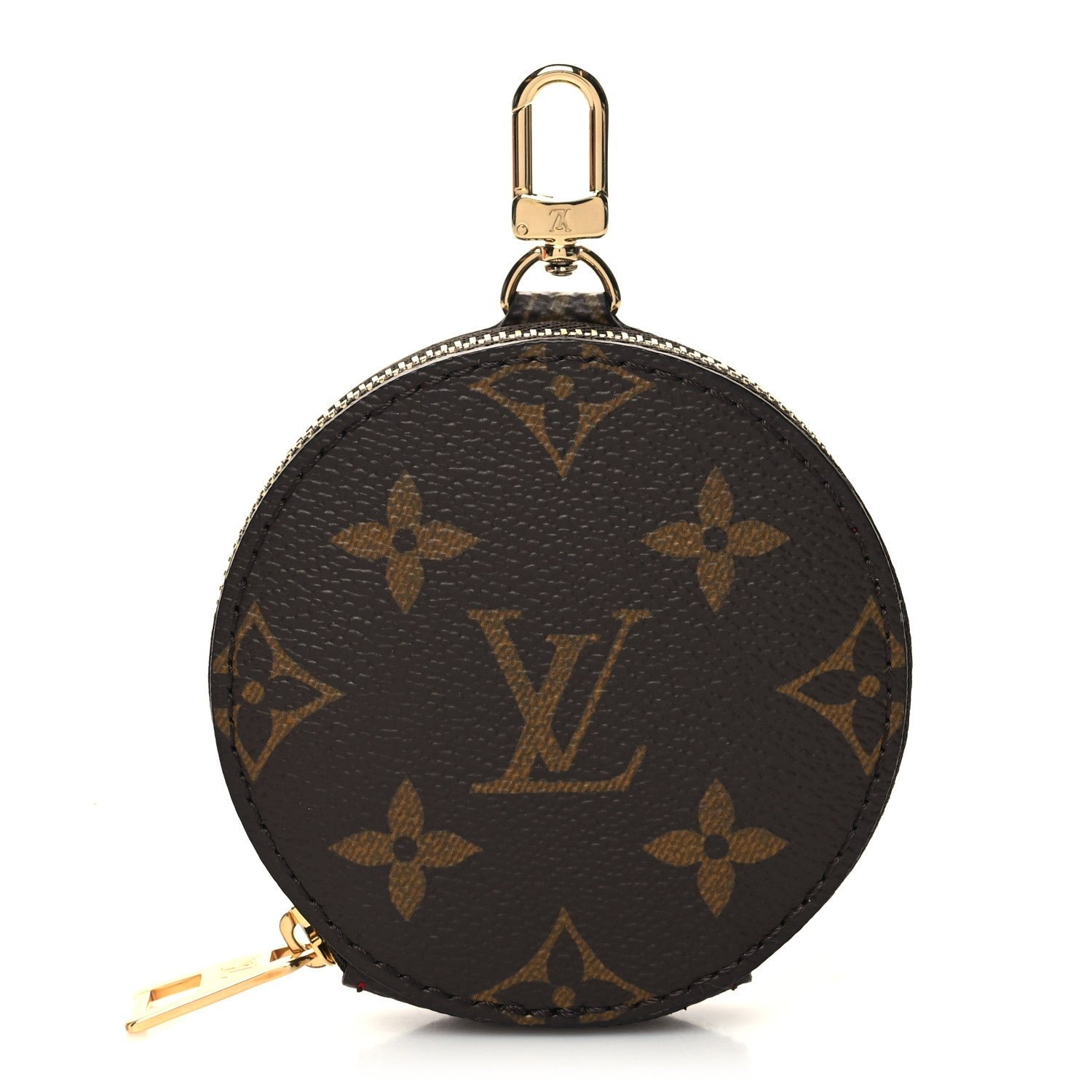 Louis Vuitton Monogram OnTheGo East West Round Coin Purse Red