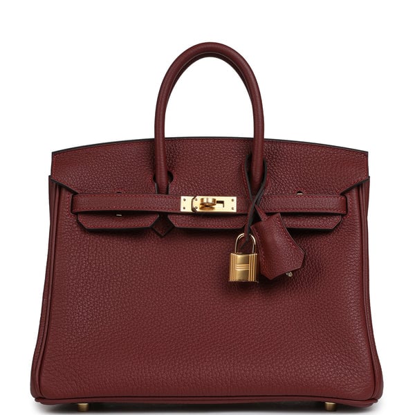 Hermes Hermes Birkin 25 Rouge H Togo Gold Hardware