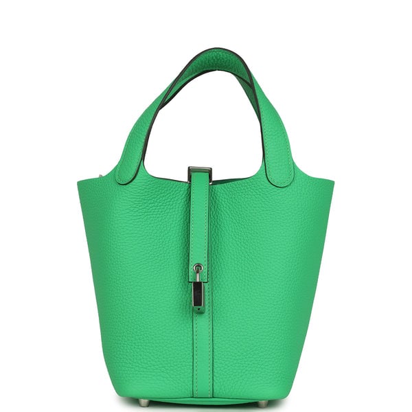 Hermes Hermes Picotin Lock 18 Vert Comics Clemence Palladium Hardware