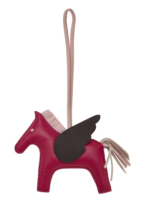 Hermes Multicolor Lambskin Rodeo Bag Charm MM