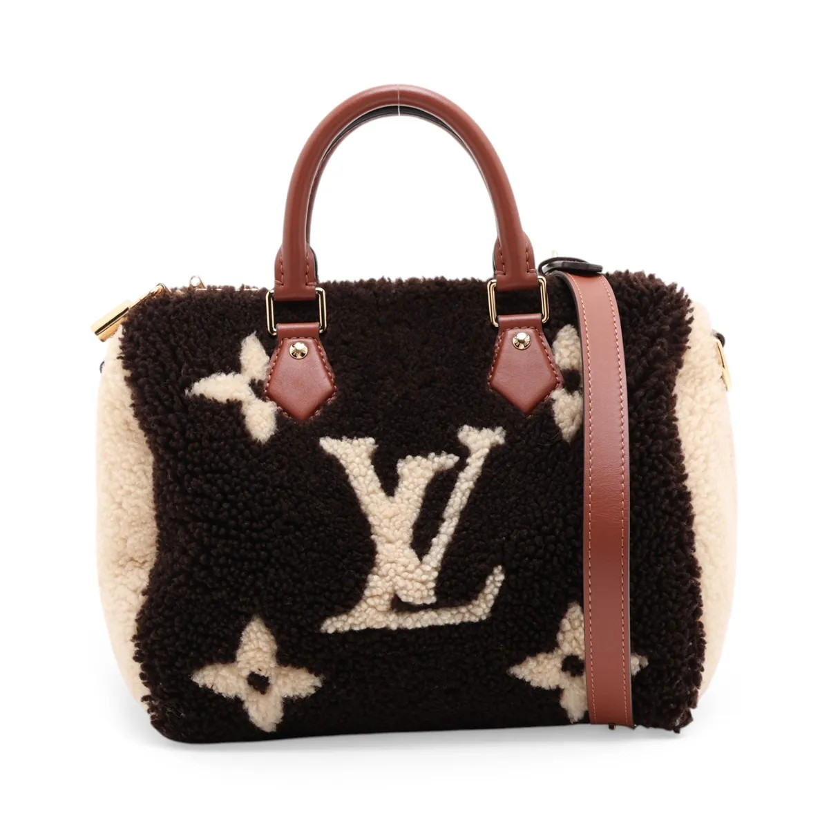 Louis Vuitton Monogram Teddy Speedy Bandoulière 25 M55422 Brown
