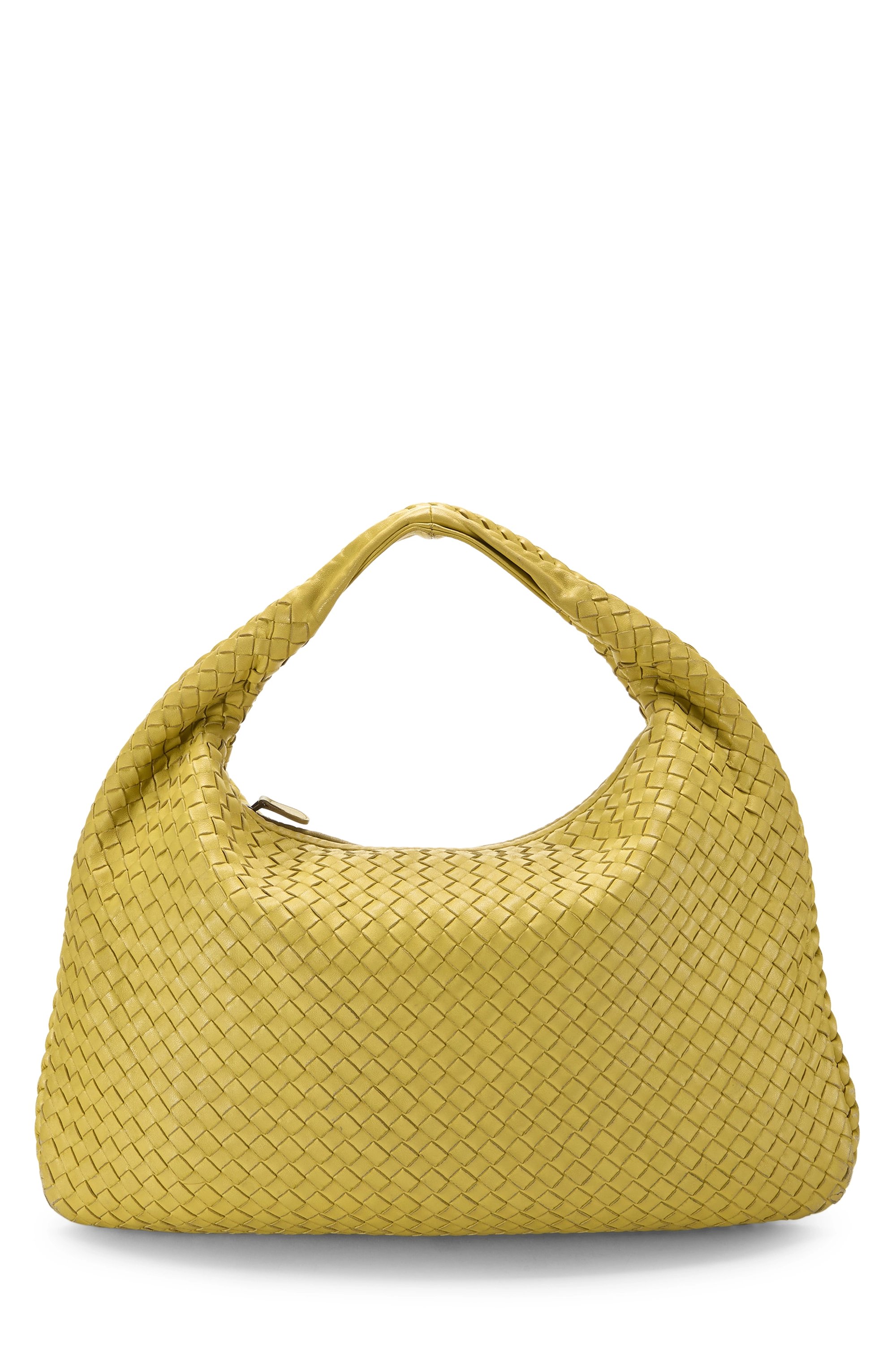 Yellow Intrecciato Veneta Hobo Large