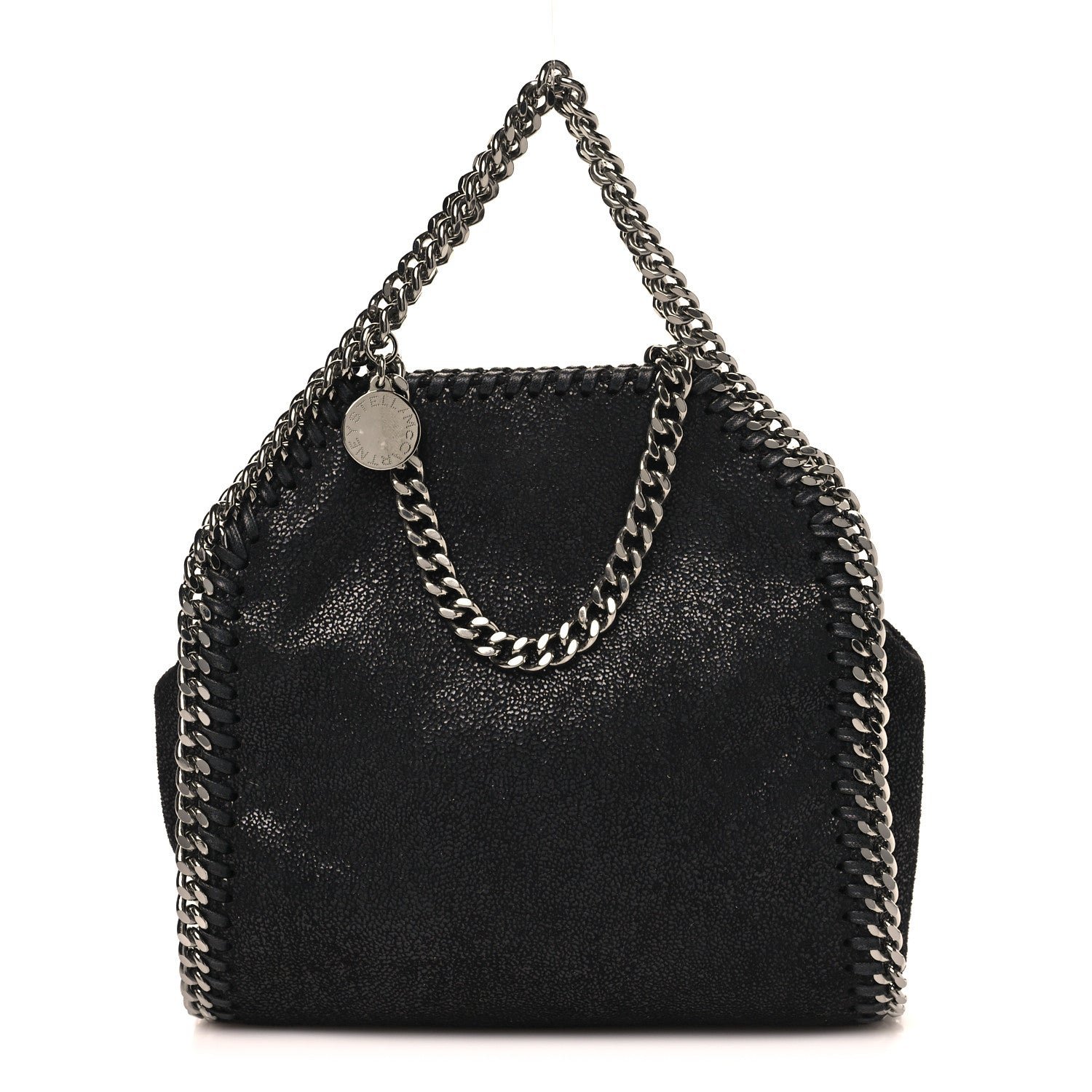 Stella McCartney Shaggy Deer Tiny Falabella Tote Black