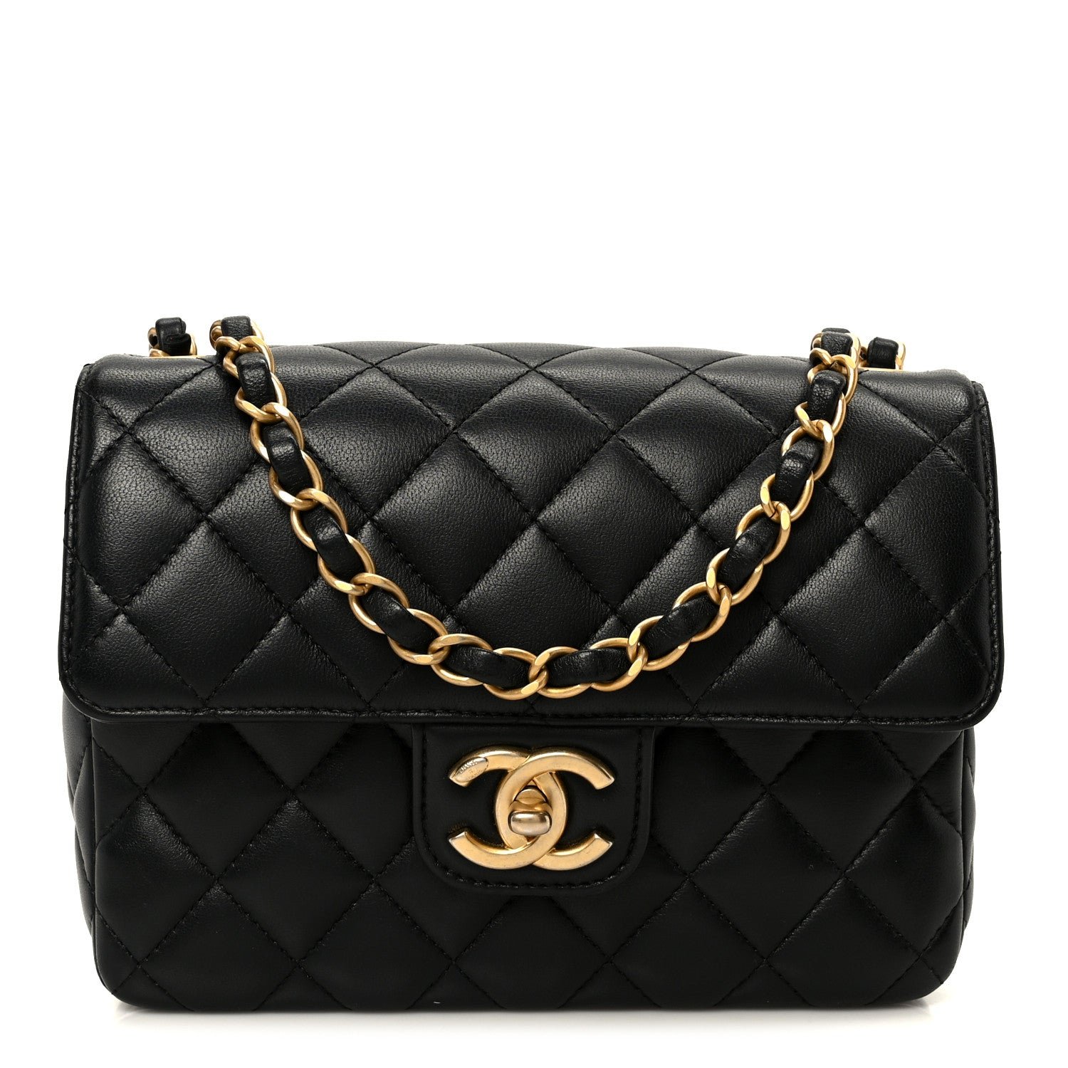 Chanel Lambskin Quilted Casino Chips Small Flap Black