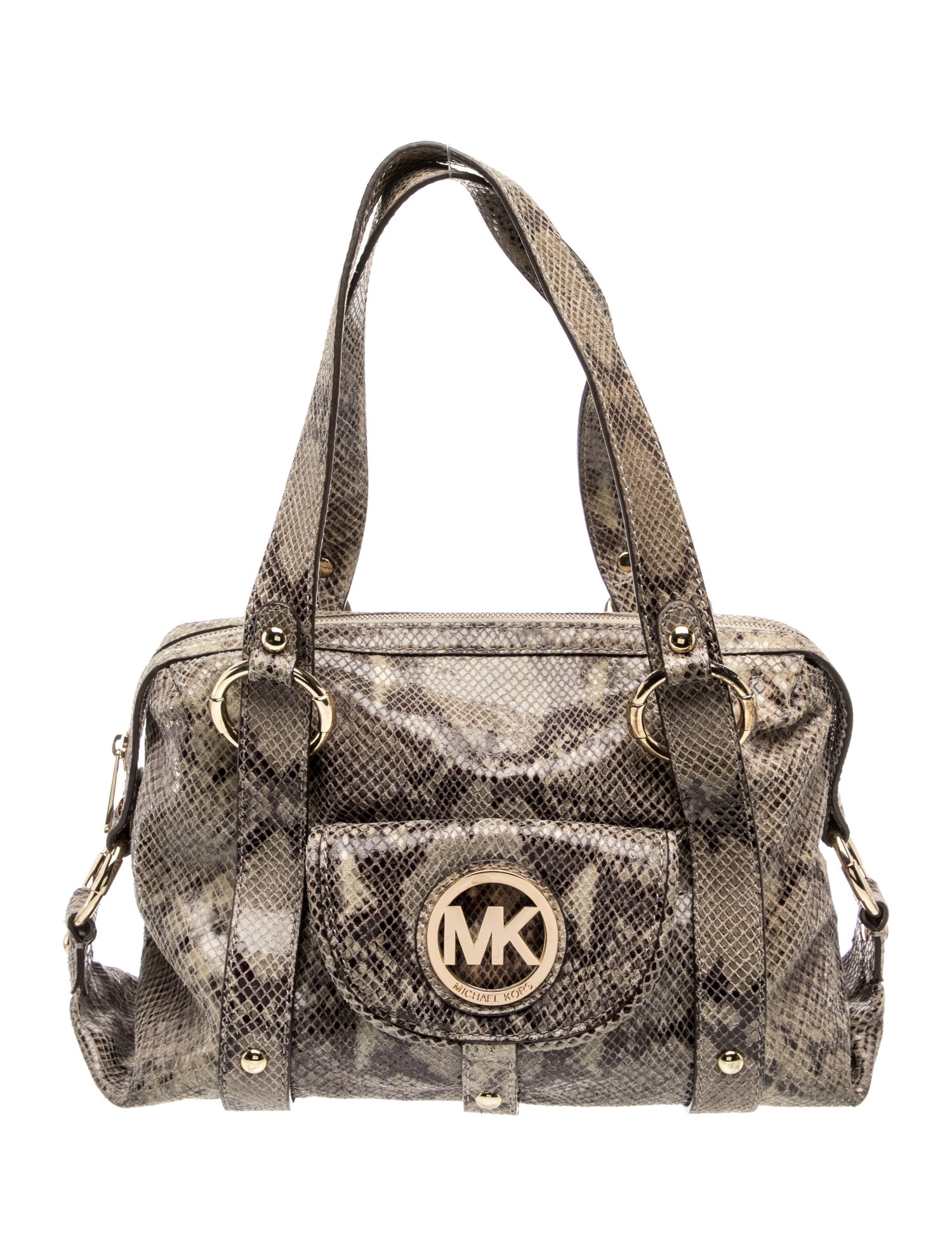 Embossed Leather Shoulder Bag