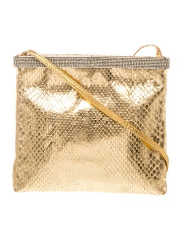 Embossed Leather Crossbody Bag Vintage