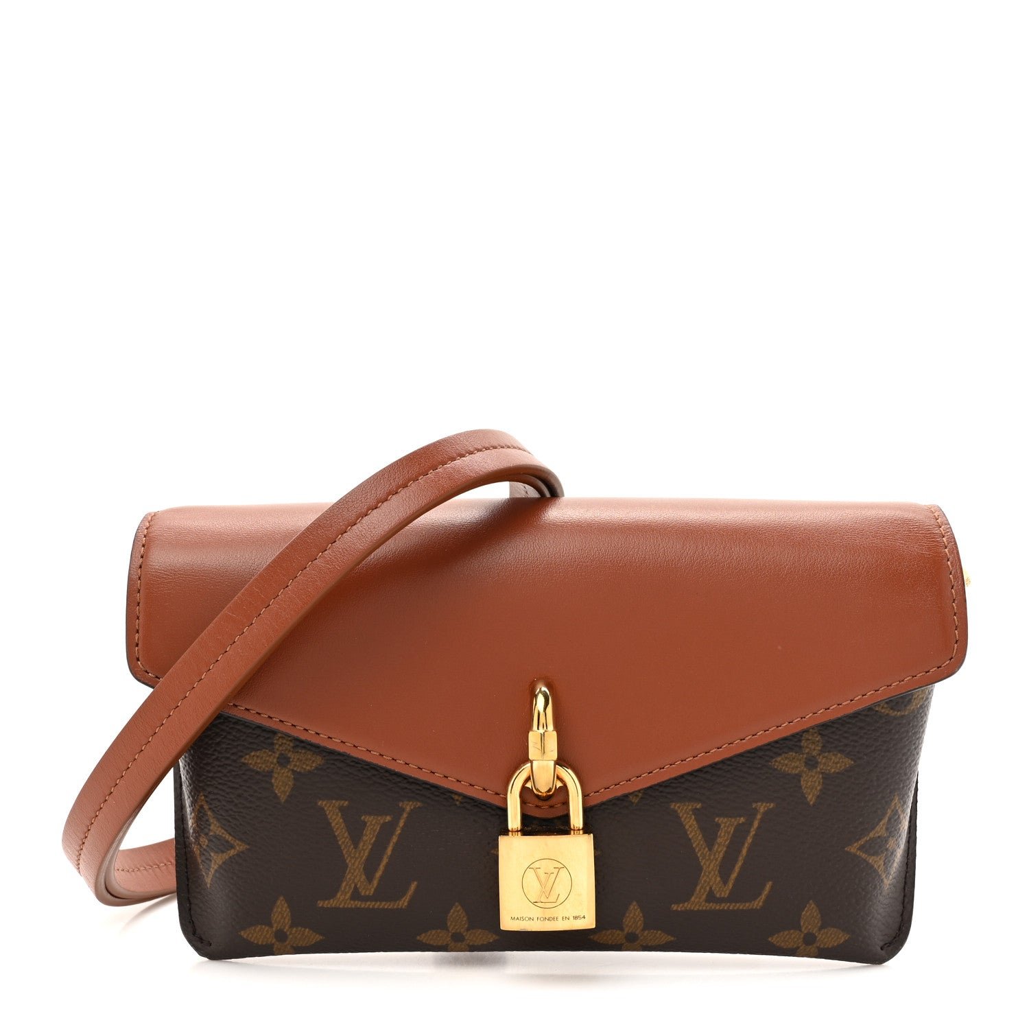 Louis Vuitton Monogram Padlock On Strap Caramel