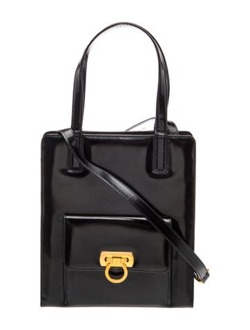 Ferragamo Patent Leather Top Handle Bag