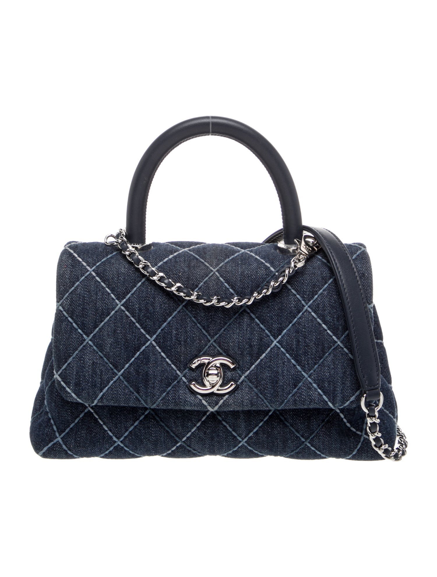 Mini Denim Coco Handle Bag