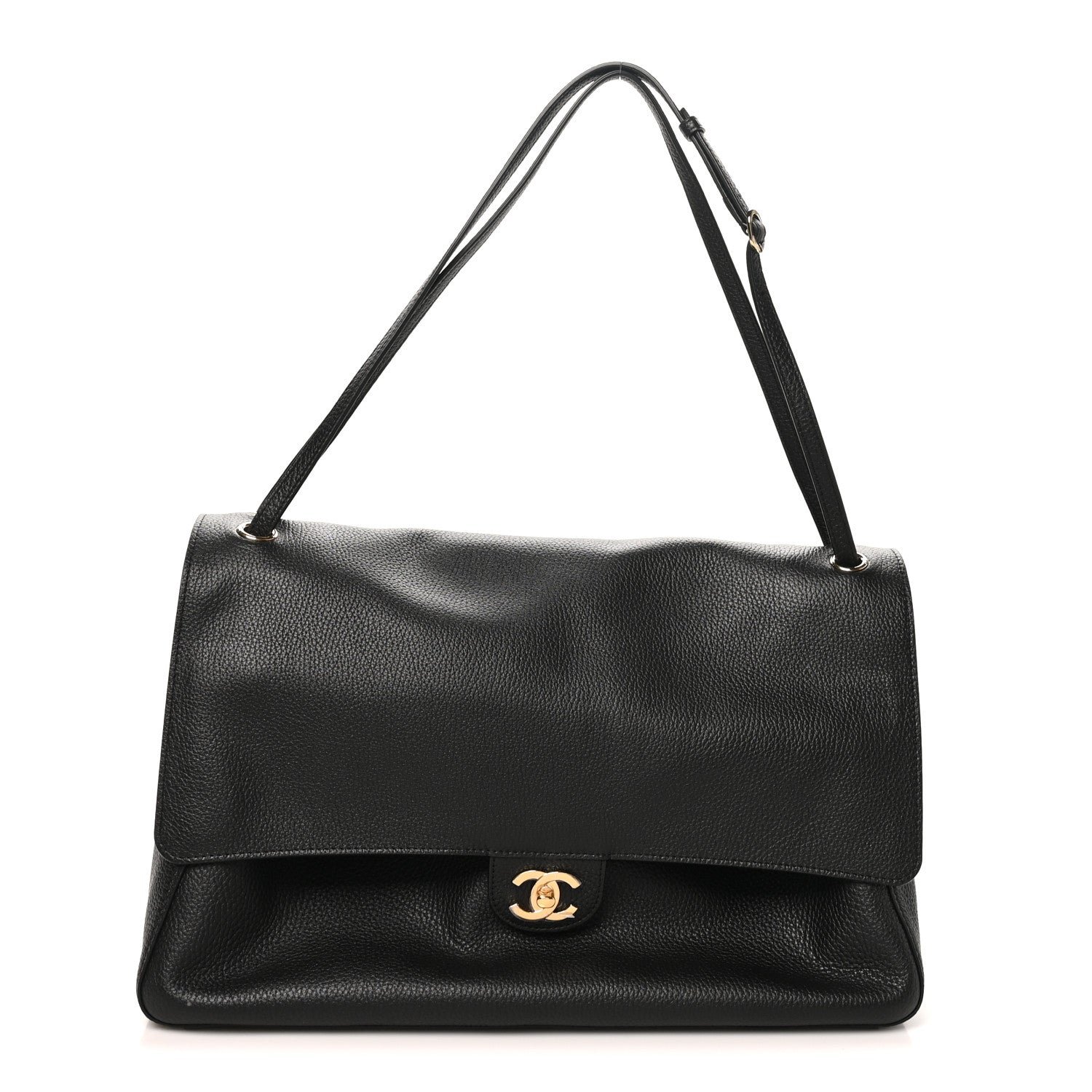 Chanel Grained Calfskin Souplissimo Maxi Flap Black