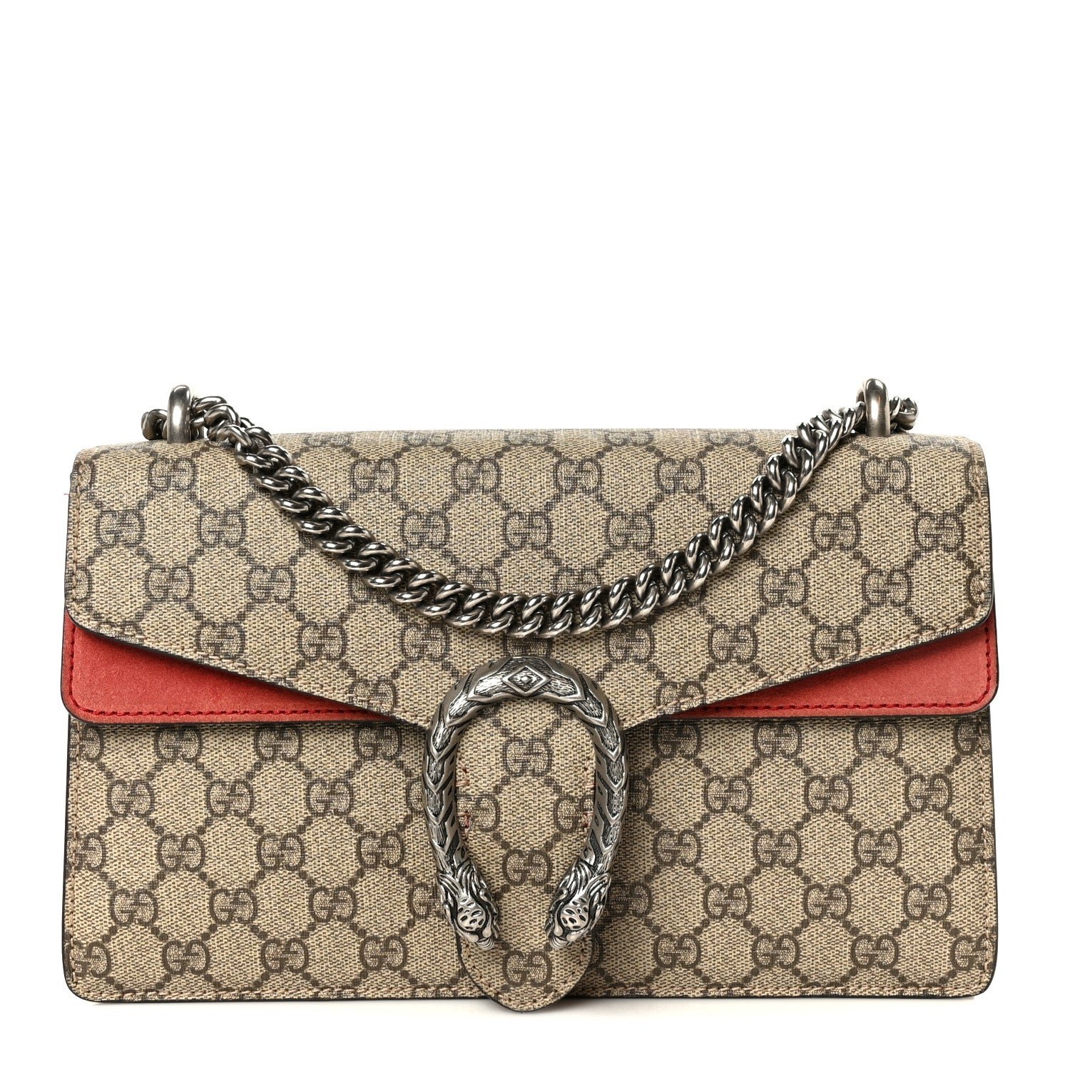 Gucci GG Supreme Monogram Small Dionysus Shoulder Bag Red