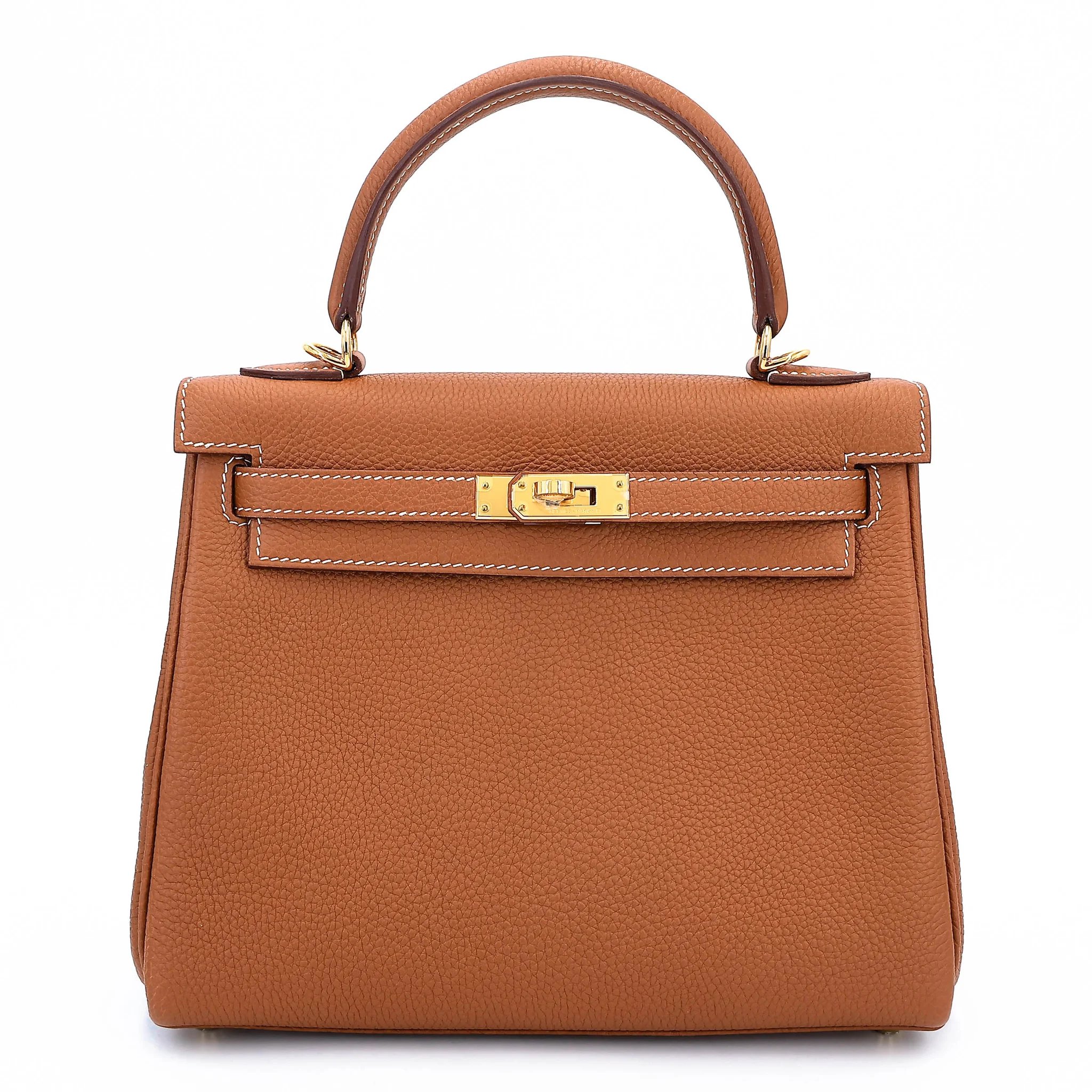 Excellent ( Rank SA ) HERMÈS Kelly 25 Gold (37) Togo Gold hardware Z (2021)