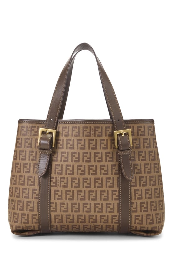 Brown Zucchino Coated Canvas Tote Small