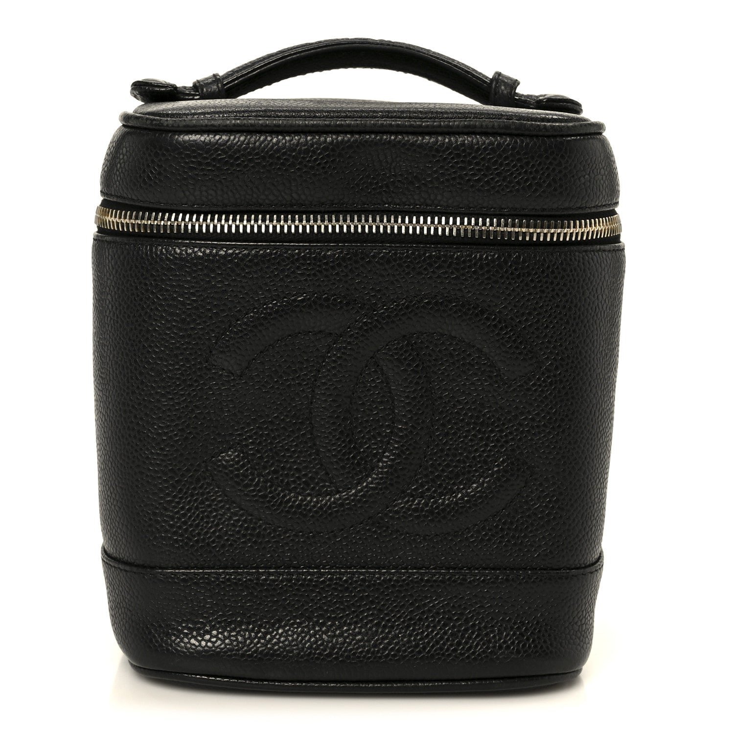 Chanel Caviar Vanity Cosmetic Case Black