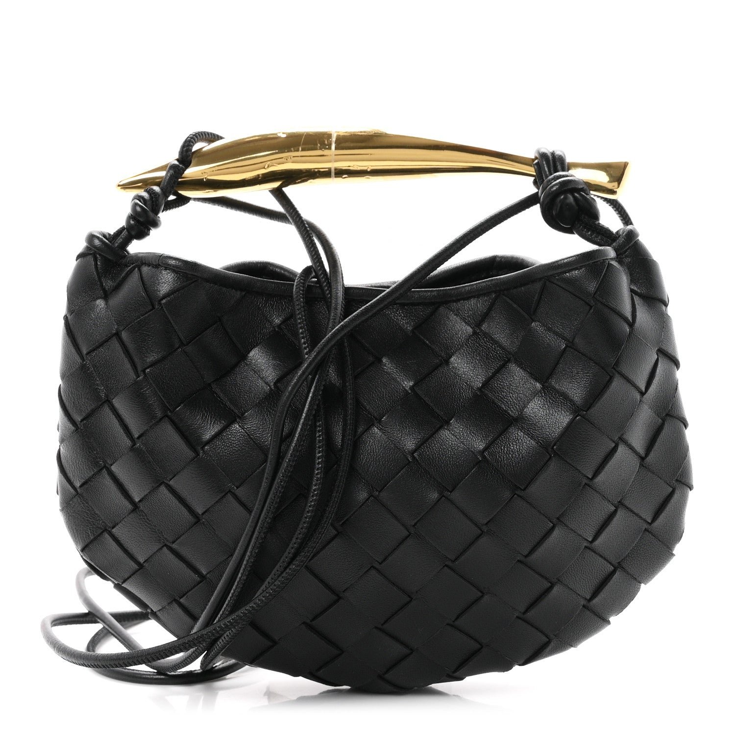 Bottega Veneta Nappa Intrecciato Mini Sardine Bag Black