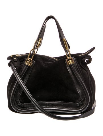 Suede Top Handle Bag