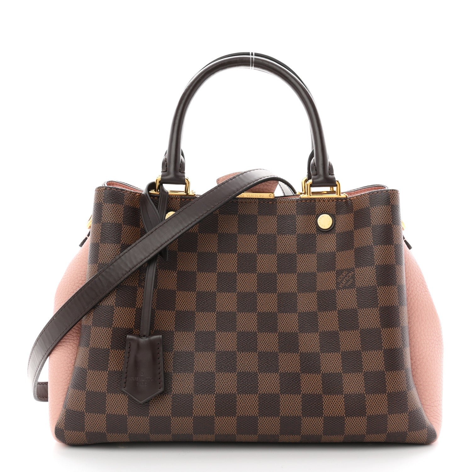 Louis Vuitton Damier Ebene Cuir Taurillon Brittany Magnolia
