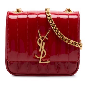 Small Patent Monogram Vicky Chain Bag