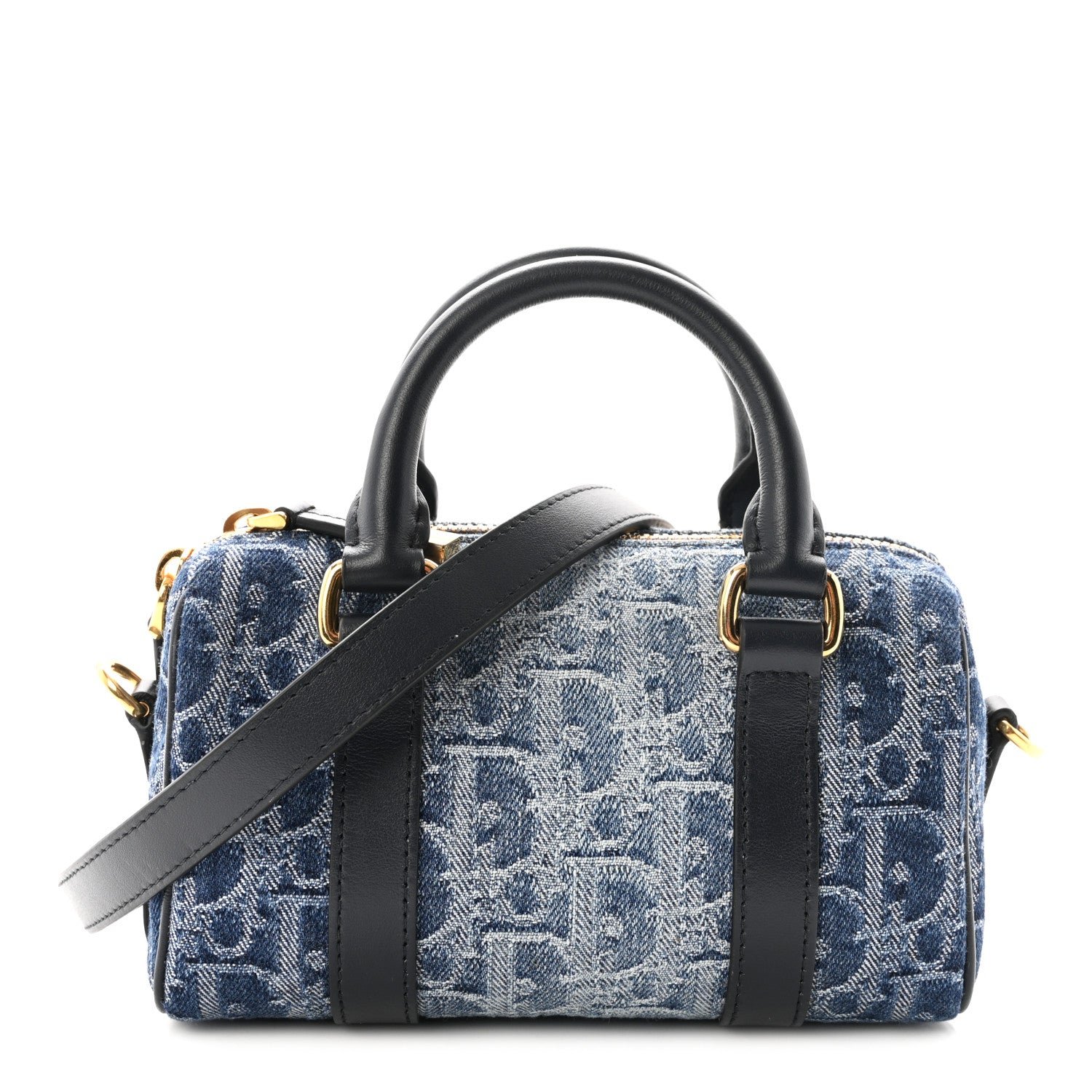 Christian Dior Denim Oblique Nano Groove 17 Bag Blue