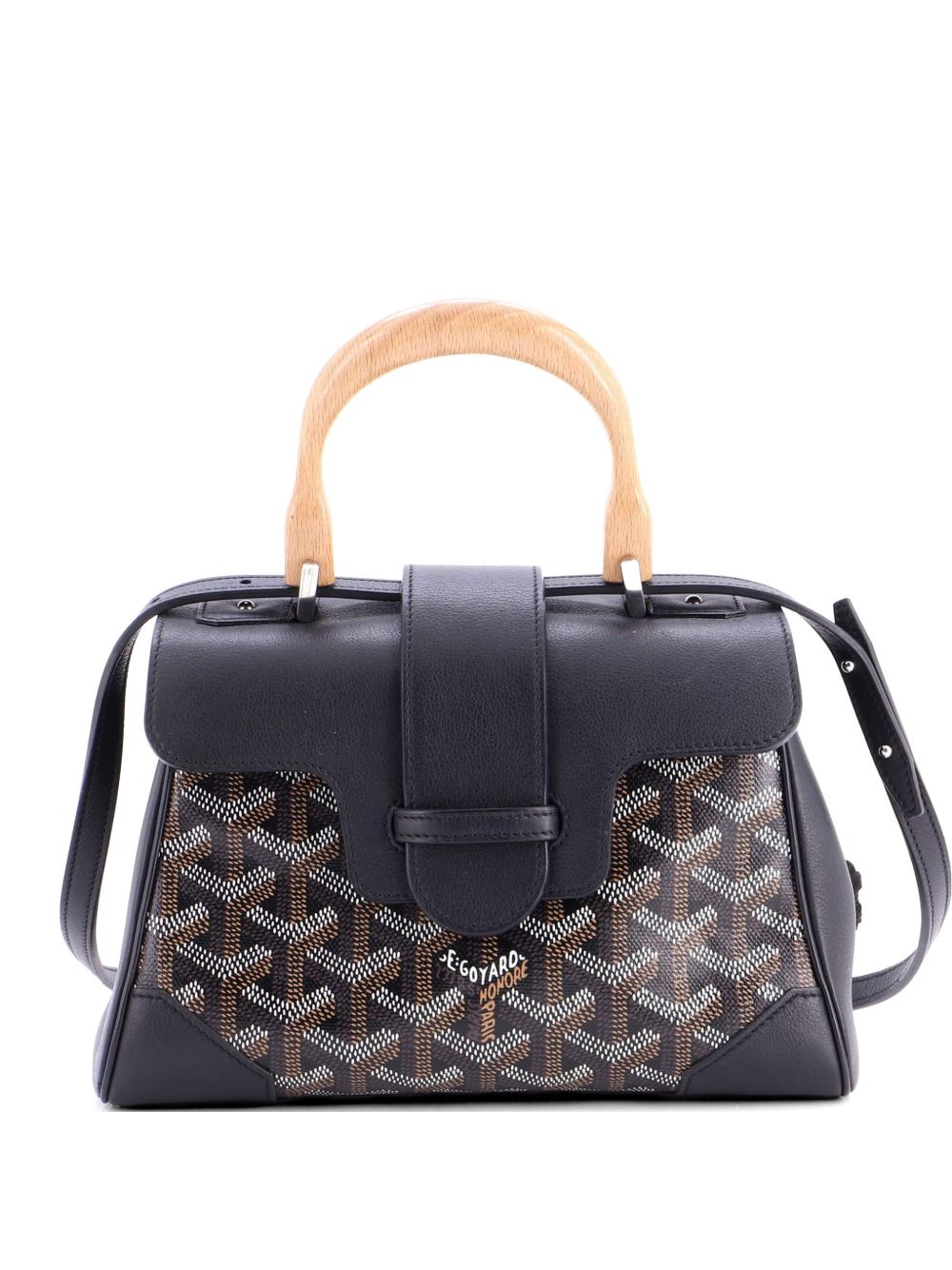 Saigon Top Handle Bag Coated Canvas with Leather Mini shoulder bag
