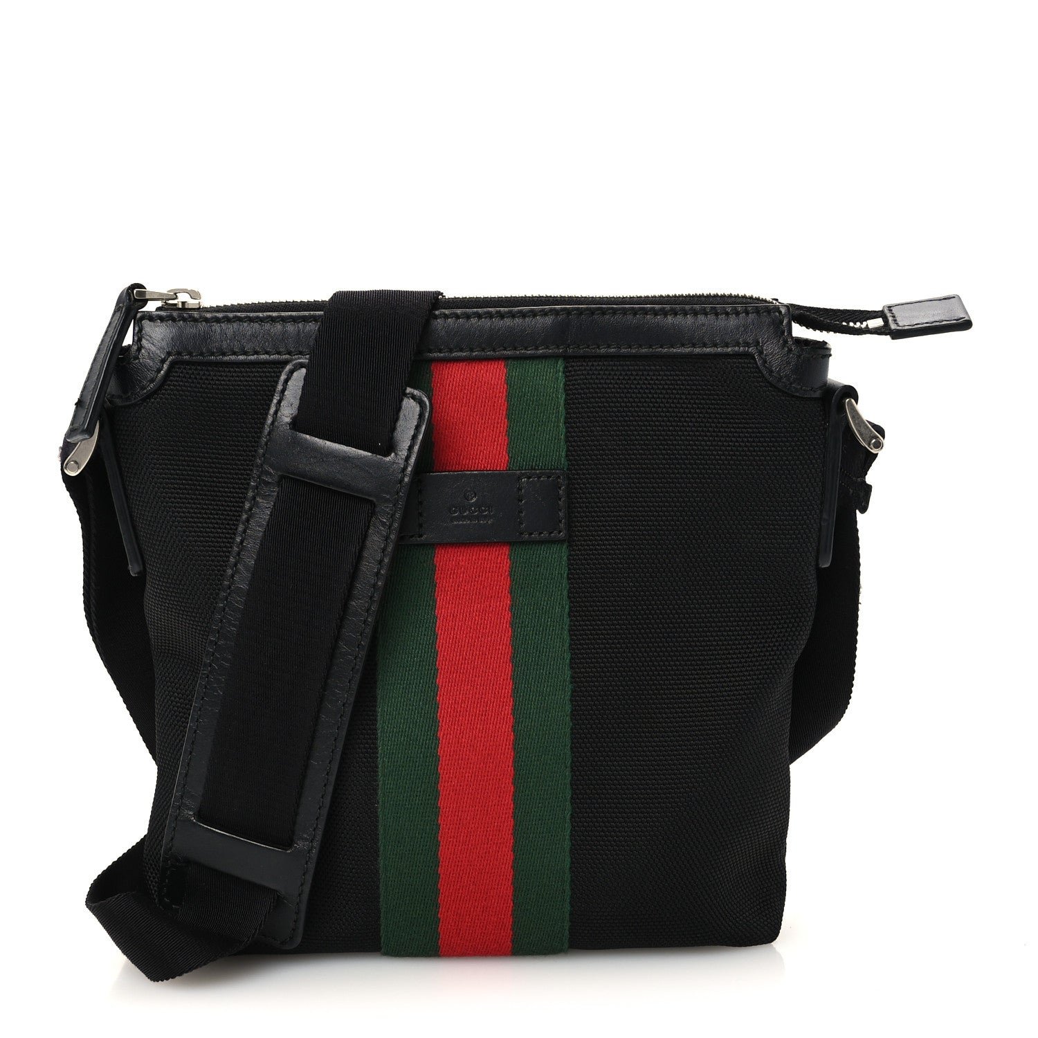 Gucci Canvas Web Messenger Bag Black