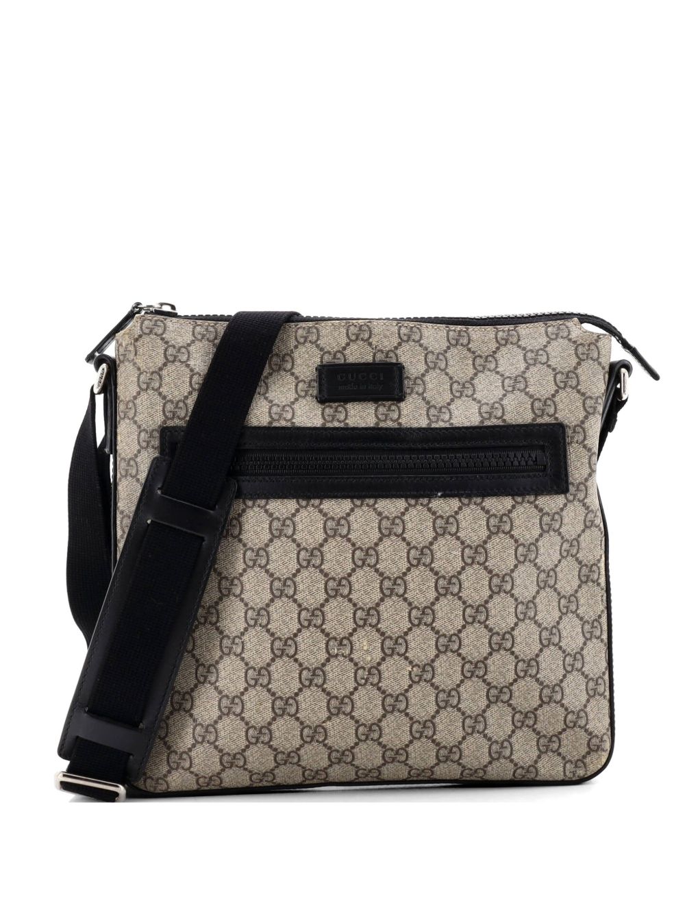 Front Zip Messenger GG Coated Canvas Medium crossbody bag