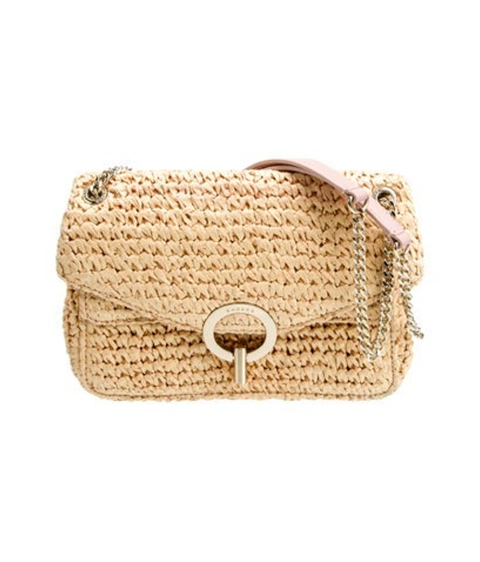 Sandro Raffia Shoulder Bag