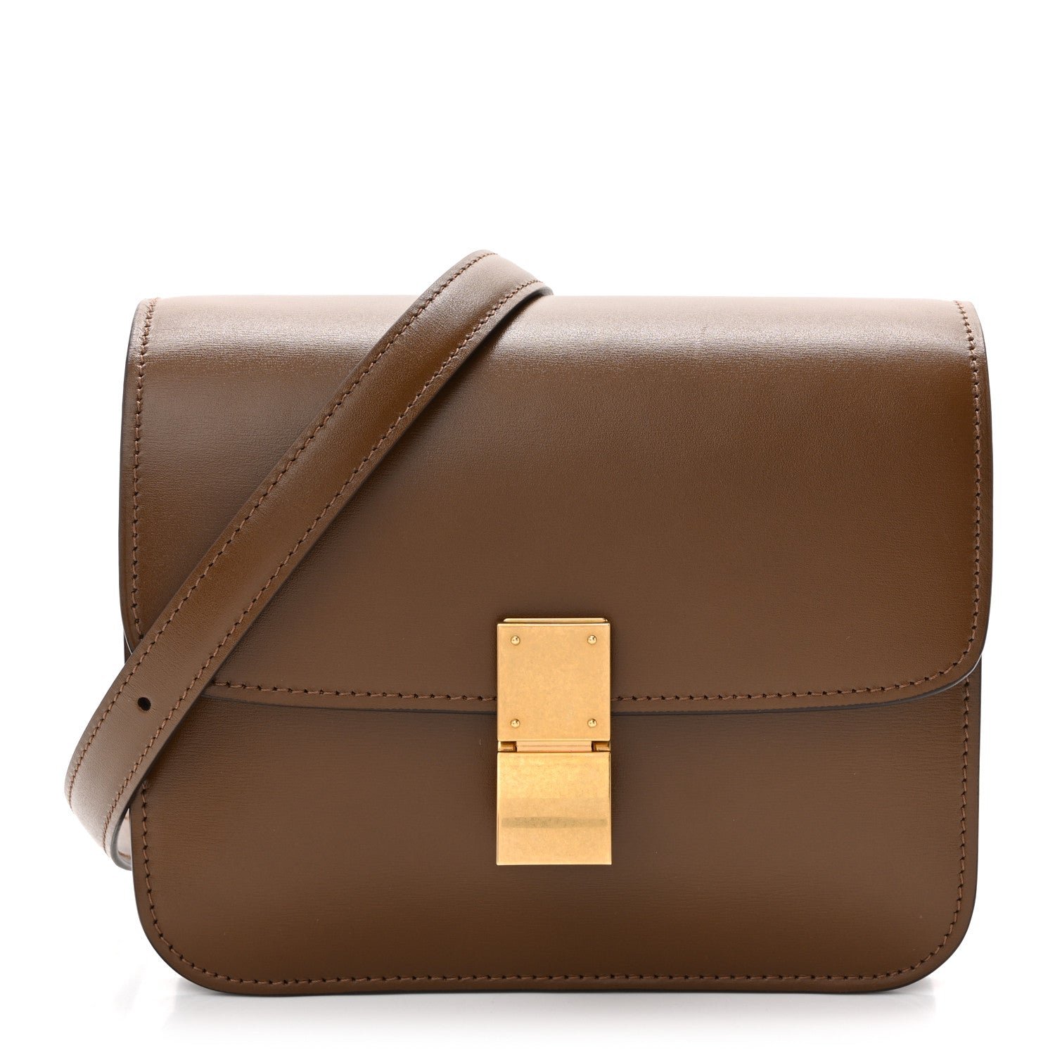 Celine Celine Box Calfskin Teen Classic Box Flap Bag Camel