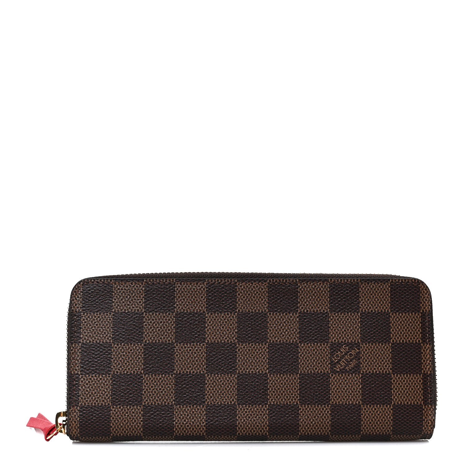 Louis Vuitton Damier Ebene Clemence Wallet Cherry