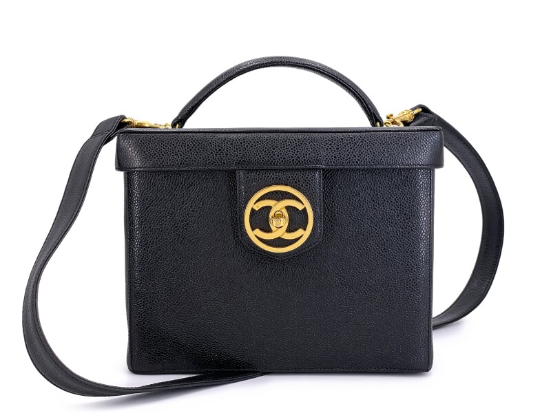 Chanel Vintage Quilted Calfskin Box Vanity Case Gold Hardware, 1994-1996