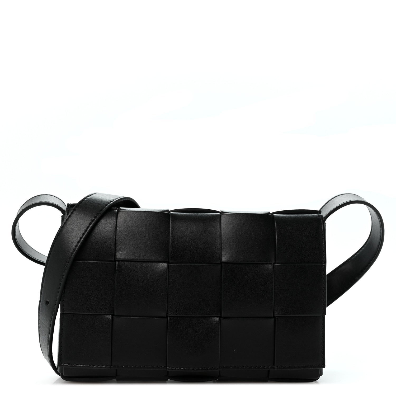 Bottega Veneta Nappa Maxi Intreccio Cassette Bag Black Parakeet