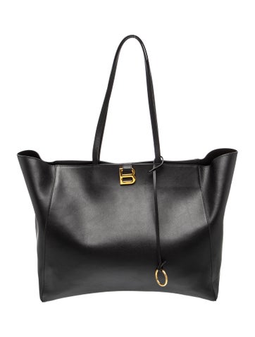 Leather Hourglass Soft Tote Bag Large