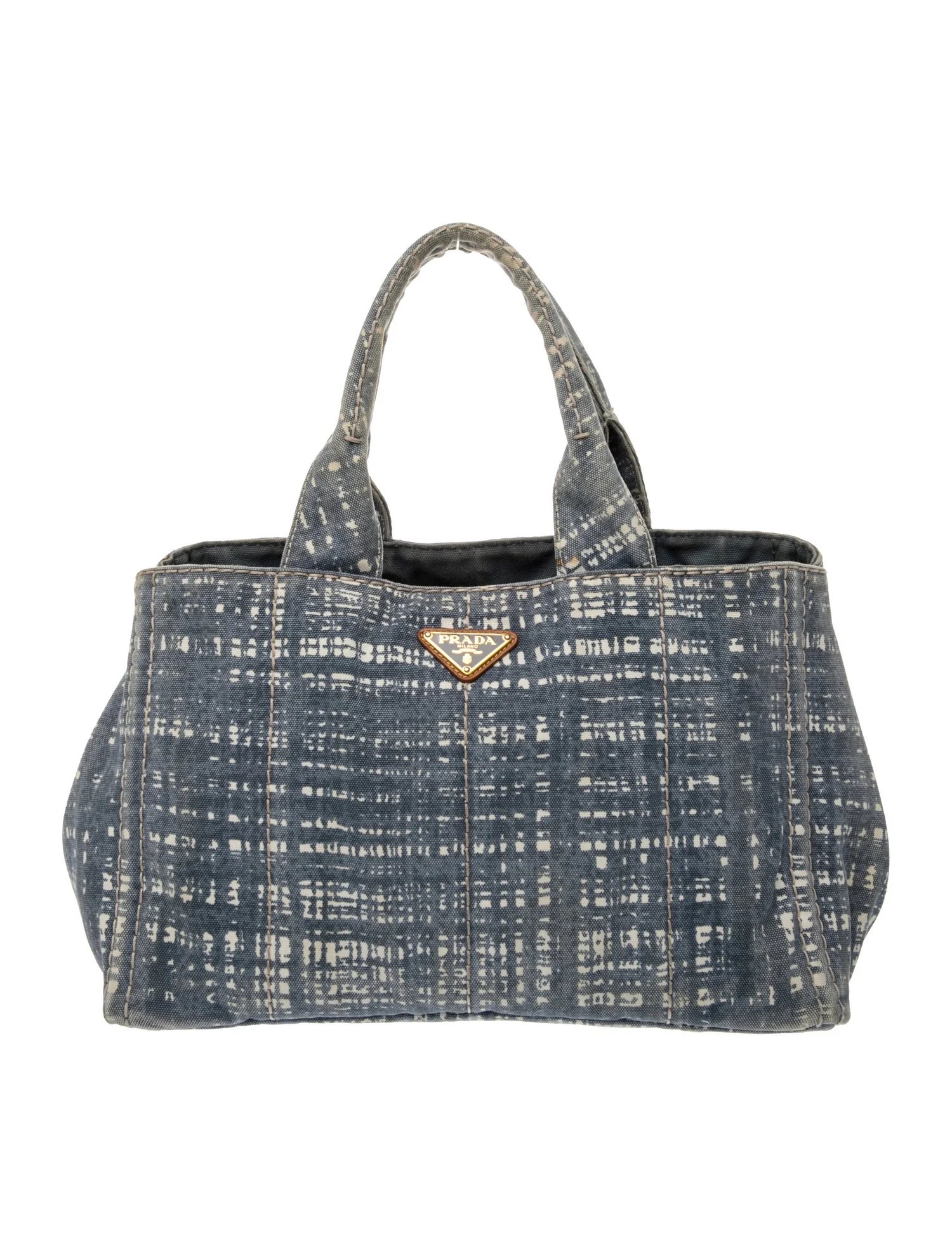 Enameled Metal Triangle Top Handle Bag