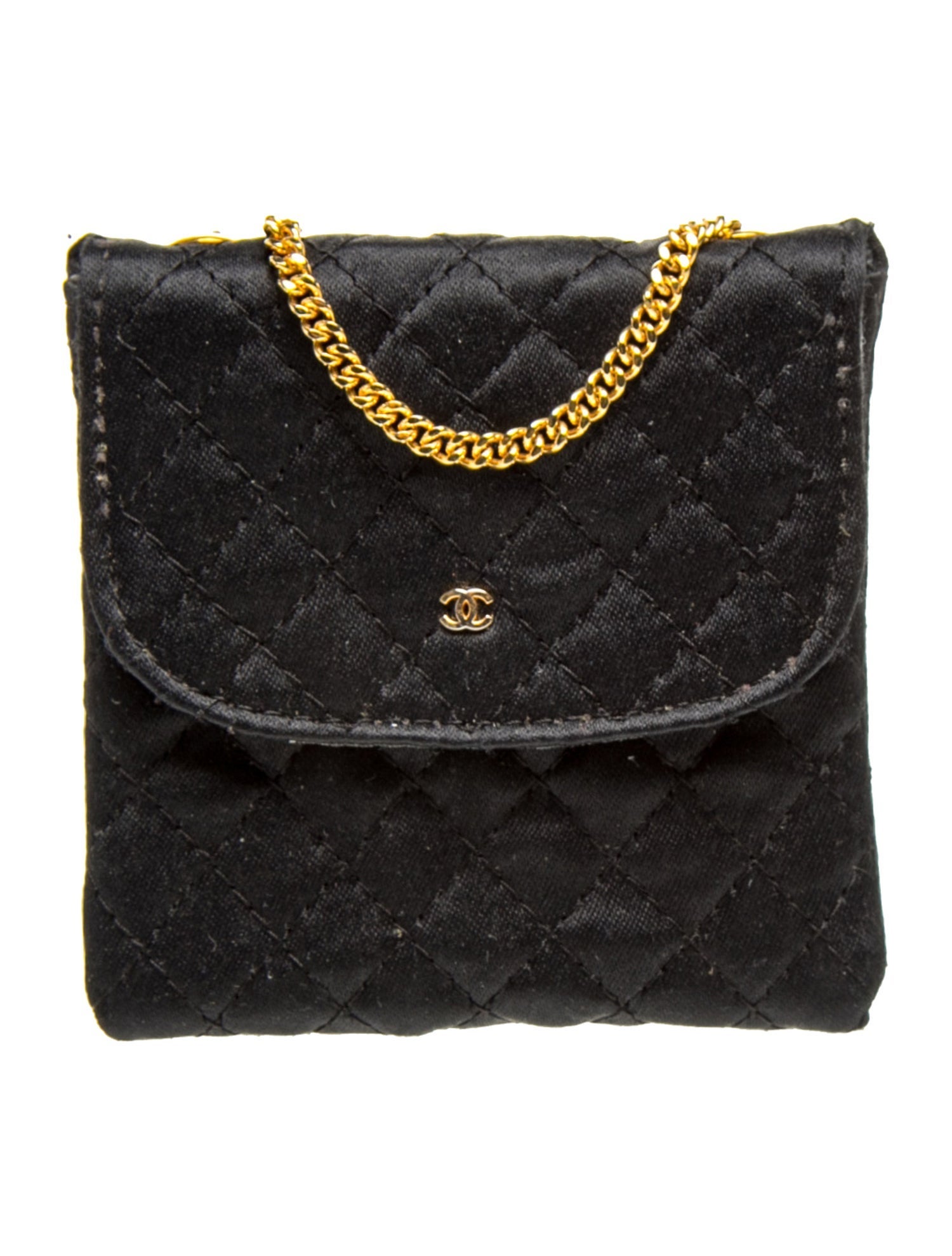 Quilted Satin Micro Necklace Bag