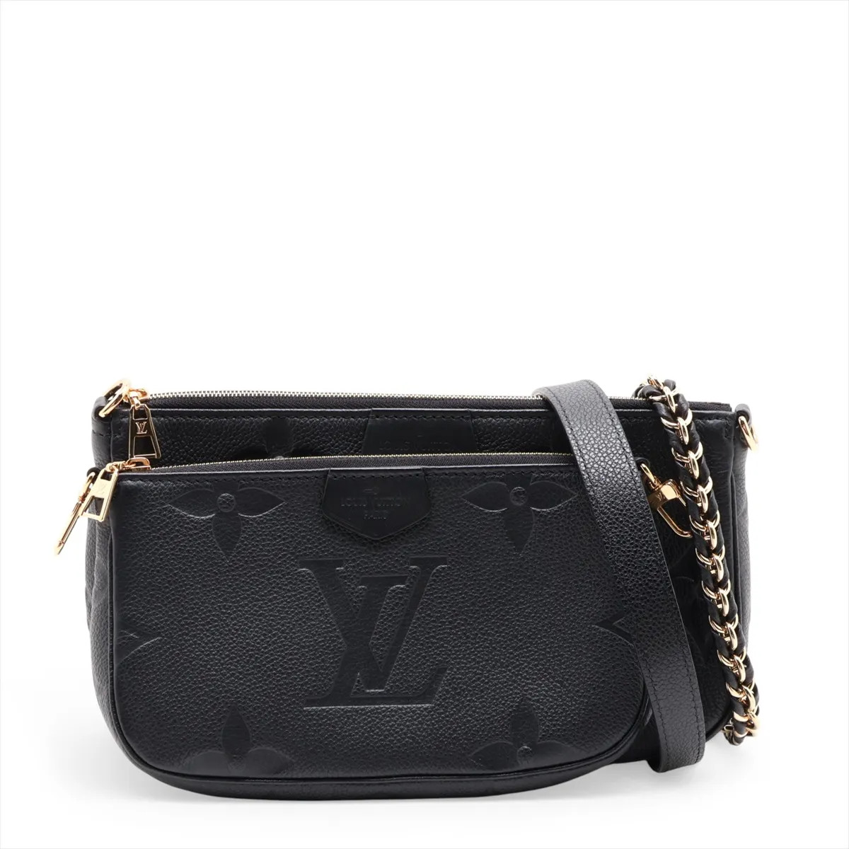 Louis Vuitton monogram empreinte Multi Pochette Accessoires M80399 Black There w