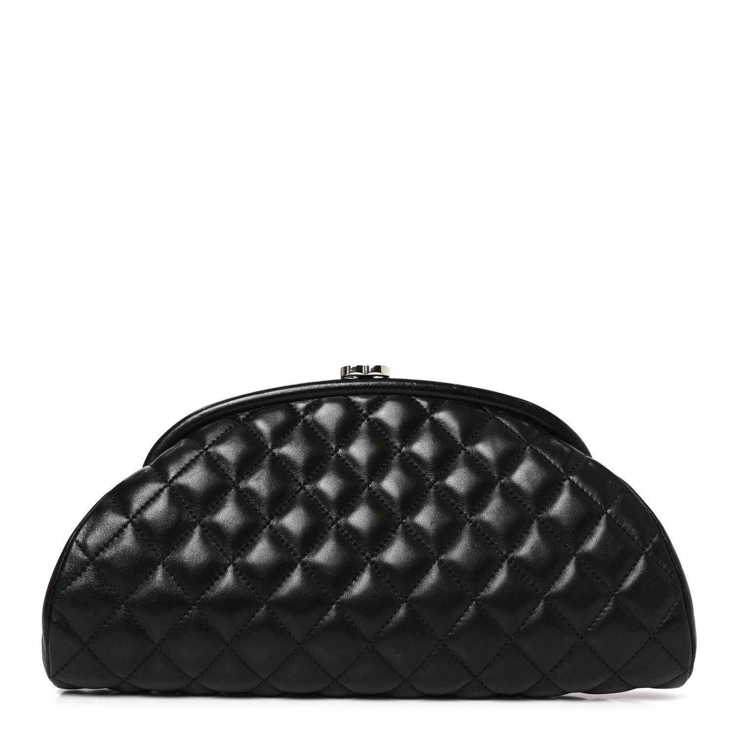Chanel Lambskin Quilted Timeless Clutch Black