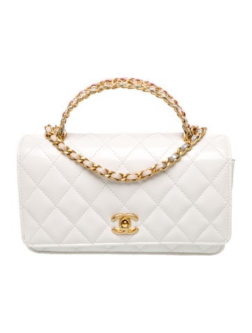 Quilted Top Handle Wallet On Chain